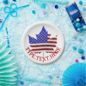 カナダ米プレートカスタム国旗の紙プレート ペーパープレート (パーティー)