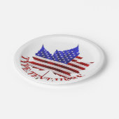 カナダ米プレートカスタム国旗の紙プレート ペーパープレート (アングル)