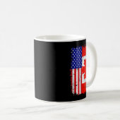 カナダ米国国旗アメリカカナダ愛国党 コーヒーマグカップ (正面右)