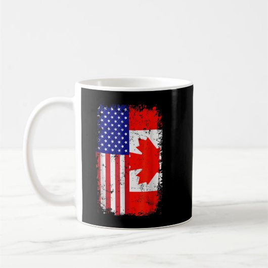 カナダ米国国旗アメリカカナダ愛国党 コーヒーマグカップ (左)