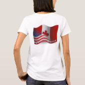 カナダ系アメリカ国旗 Tシャツ (裏面)