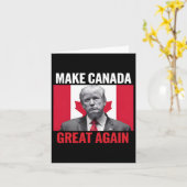 カナダ素晴らしを再びおもしろいトランプ国旗 カード (黄色い花)