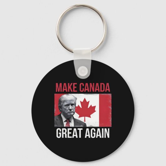 カナダ素晴らしを再びおもしろいトランプ国旗 キーホルダー (正面)