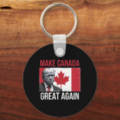 カナダ素晴らしを再びおもしろいトランプ国旗 キーホルダー (正面)