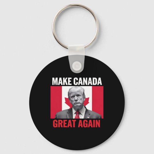 カナダ素晴らしを再びおもしろいトランプ国旗 キーホルダー (正面)