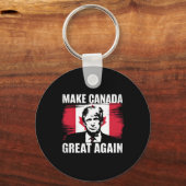 カナダ素晴らしを再びおもしろいトランプ国旗 キーホルダー (正面)