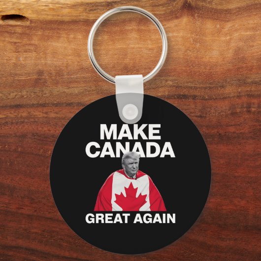 カナダ素晴らしを再びおもしろいトランプ国旗 キーホルダー (正面)