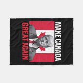 カナダ素晴らしを再びおもしろいトランプ国旗 フリースブランケット (正面(横))