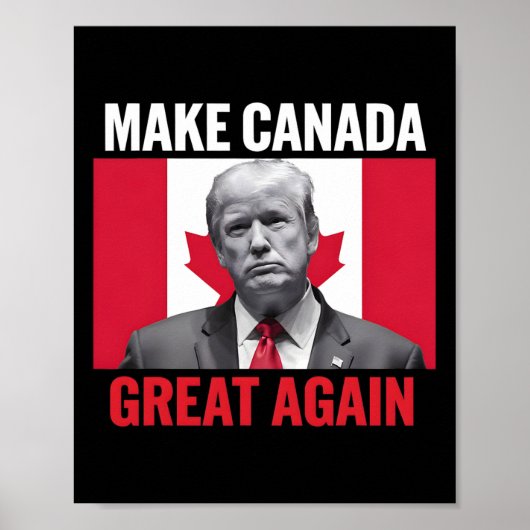 カナダ素晴らしを再びおもしろいトランプ国旗 ポスター (正面)
