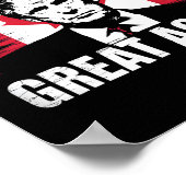 カナダ素晴らしを再びおもしろいトランプ国旗 ポスター (角)