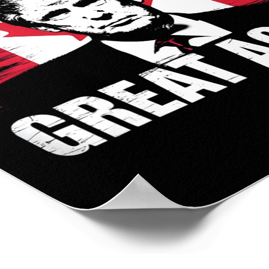 カナダ素晴らしを再びおもしろいトランプ国旗 ポスター (角)