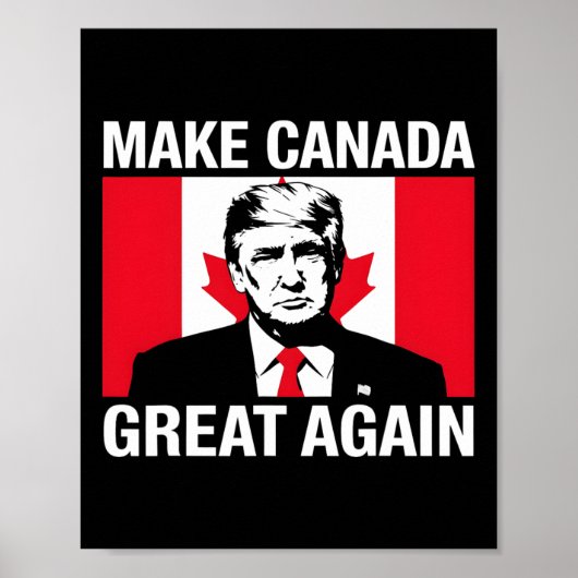 カナダ素晴らしを再びおもしろいトランプ国旗 ポスター (正面)