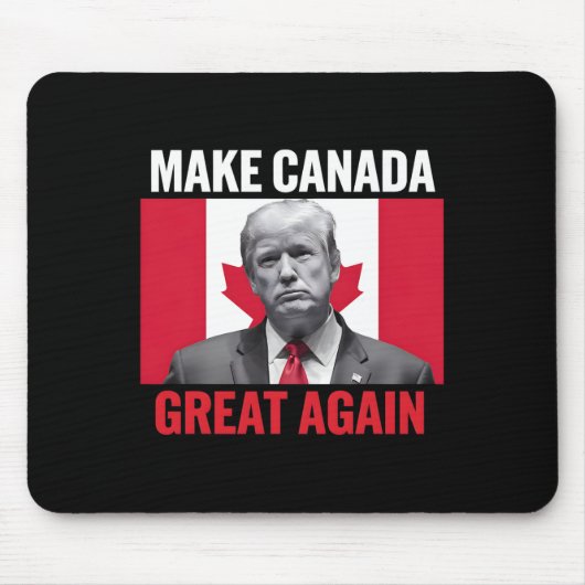 カナダ素晴らしを再びおもしろいトランプ国旗 マウスパッド (正面)
