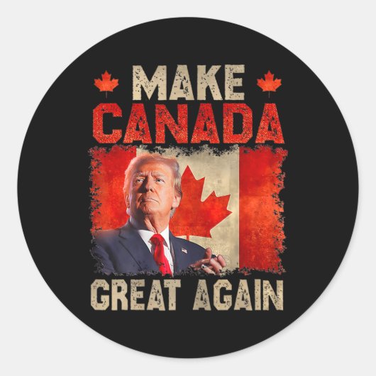 カナダ素晴らしを再びおもしろいトランプ大統領Oh C ラウンドシール (正面)