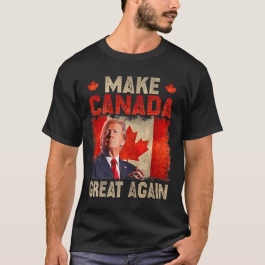 カナダ素晴らしを再びおもしろいトランプ大統領Oh C Tシャツ (正面)