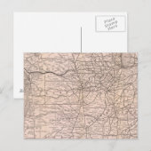 カナダ素晴らし西部鉄道の地図 ポストカード (正面/裏面)