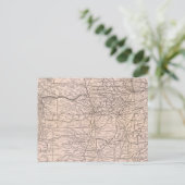 カナダ素晴らし西部鉄道の地図 ポストカード (スタンド正面)