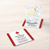 カナダ結婚国旗 スクエアペーパーコースター (インサイチュ)