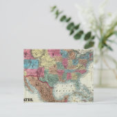 カナダ統一された、メキシコの州の地図 ポストカード (スタンド正面)