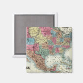 カナダ統一された、メキシコの州の地図 マグネット (正面/裏面)