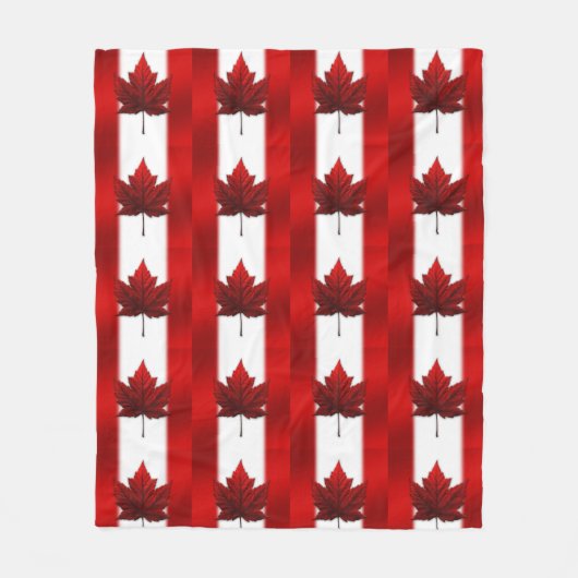 カナダ総括的なカナダカナダの旗の記念品毛布 フリースブランケット (正面)
