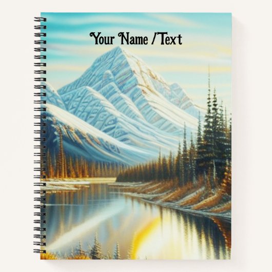カナダ自然ランドスケープ素晴らし- Mountain Art ノートブック (正面)