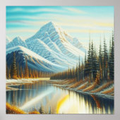 カナダ自然ランドスケープ素晴らし- Mountain Art ポスター (正面)