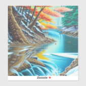 カナダ自然油彩画素晴らし景 シール (シート)