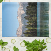 カナダ自然、ピラミッドマウンテン キッチンタオル (折り畳み)