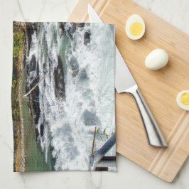 カナダ自然、フレーザー川 キッチンタオル