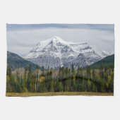 カナダ自然、山ロブソン キッチンタオル (横)