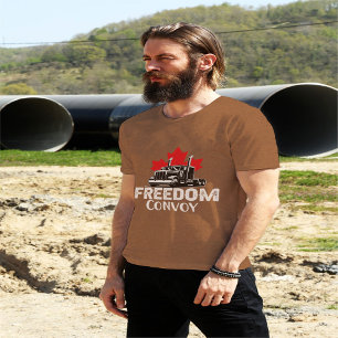 カナダ自由運送隊2022カナダトラック運送車スポ Tシャツ