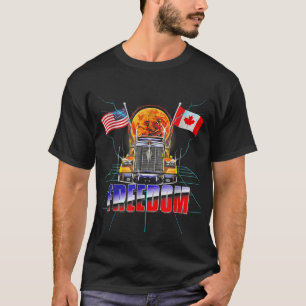 カナダ自由運送隊2022カナダトラック運送車スポ Tシャツ