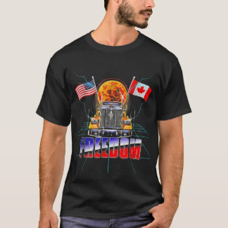 カナダ自由運送隊2022カナダトラック運送車スポ Tシャツ