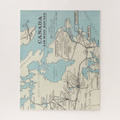 カナダ航空便の経路の地図 ジグソーパズル (縦)