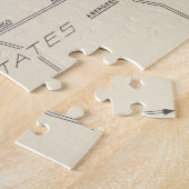 カナダ航空便の経路の地図 ジグソーパズル (側面)