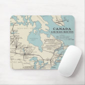 カナダ航空便の経路の地図 マウスパッド (マウス)