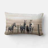 カナダ草原の四分の馬 ランバークッション (裏面)