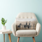 カナダ草原の四分の馬 ランバークッション (椅子)