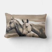 カナダ草原の四分の馬 ランバークッション (正面)