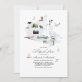 カナダ行き先結婚式リハーサルディナー 招待状 (正面)