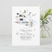 カナダ行き先結婚式リハーサルディナー 招待状 (スタンド正面)