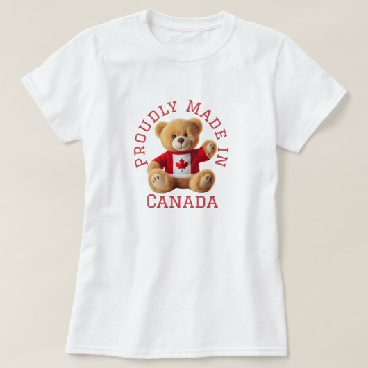 カナダ製テディベア Tシャツ (デザイン正面)