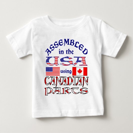 カナダ製パーツ使用 米国製2 ベビーTシャツ (正面)