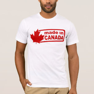 カナダ製-白いメンズワイシャツ Tシャツ