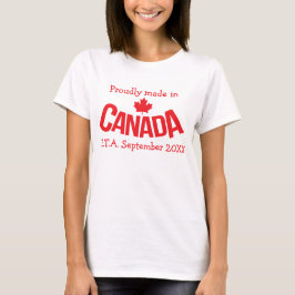 カナダ製E.T.A.フラッグ妊婦のティー Tシャツ