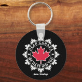 カナダ親愛は彼を政治的にも嫌いおもしろいだ キーホルダー (正面)