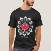 カナダ親愛は彼を政治的にも嫌いおもしろいだ Tシャツ (正面)