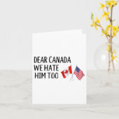 カナダ親愛も彼を嫌っている カード (黄色い花)