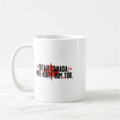 カナダ親愛私たちは彼を嫌うアンチトランプ政治P コーヒーマグカップ (左)